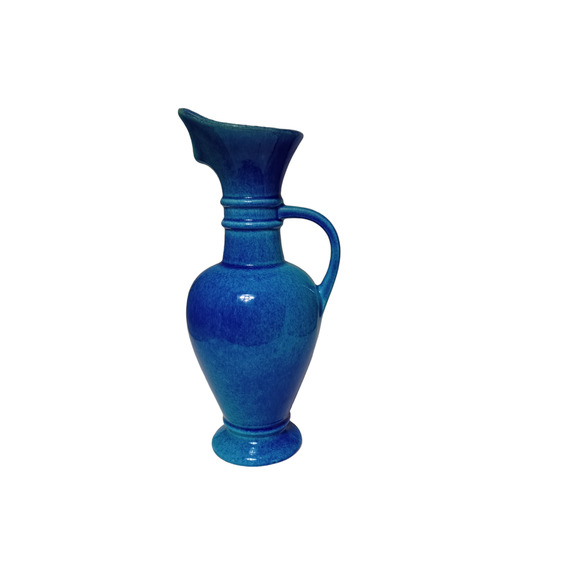 Ombre Blue Glazed Haeger #4042 Pitcher Vase - Picture 4 of 9